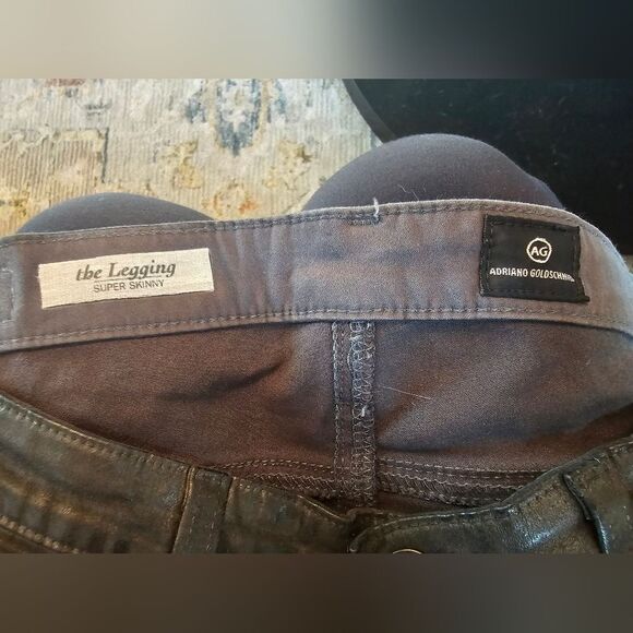 AG Adriano Goldschmied coated black jeans sz27 with 32" inseam,excellent conditi - Picture 6 of 6